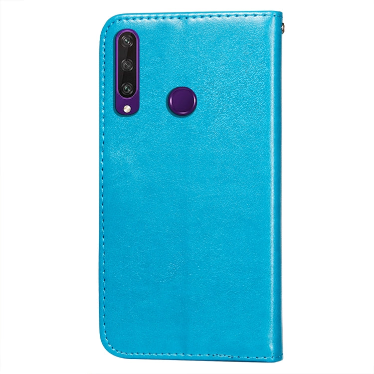 For Huawei Y6p Flower Vine Embossing Pattern Horizontal Flip Leather Case with Card Slot & Holder & Wallet & Lanyard