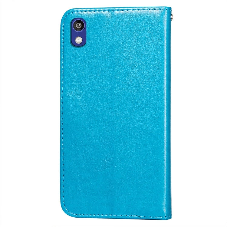 For Huawei Y5 (2019) / Honor 8S Flower Vine Embossing Pattern Horizontal Flip Leather Case with Card Slot & Holder & Wallet & Lanyard
