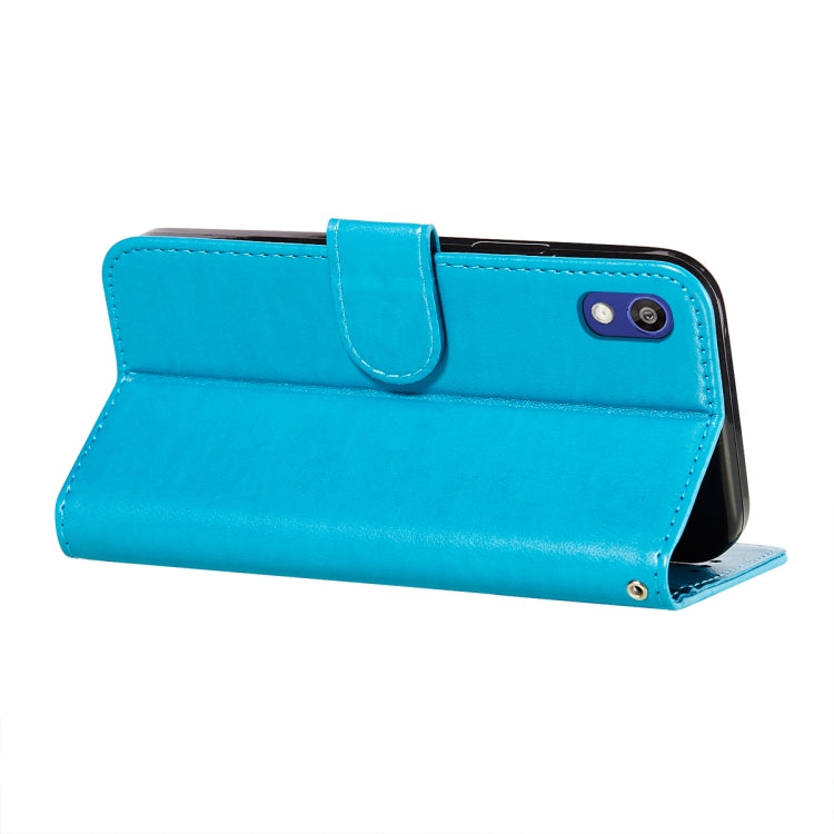 For Huawei Y5 (2019) / Honor 8S Flower Vine Embossing Pattern Horizontal Flip Leather Case with Card Slot & Holder & Wallet & Lanyard