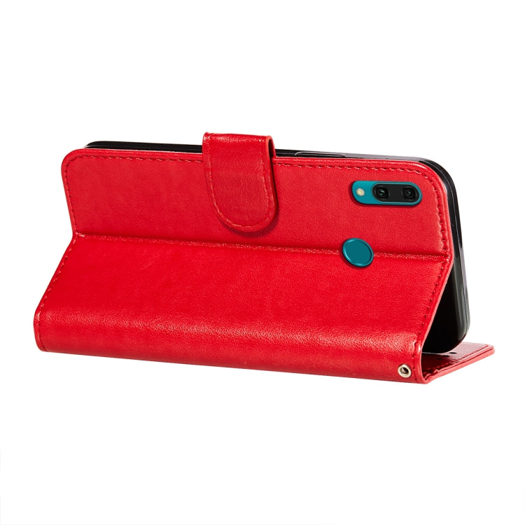For Huawei Y9 (2019) Flower Vine Embossing Pattern Horizontal Flip Leather Case with Card Slot & Holder & Wallet & Lanyard