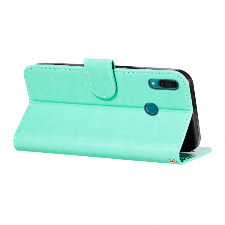 For Huawei Y9 (2019) Flower Vine Embossing Pattern Horizontal Flip Leather Case with Card Slot & Holder & Wallet & Lanyard