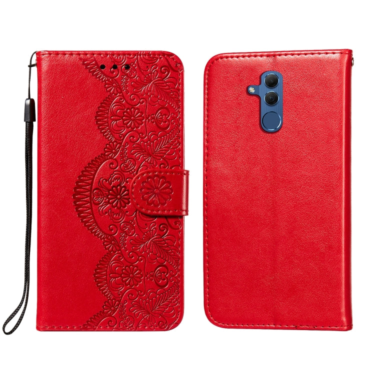 For Huawei Maimang 7 / Mate 20 Lite Flower Vine Embossing Pattern Horizontal Flip Leather Case with Card Slot & Holder & Wallet & Lanyard