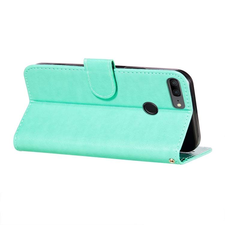 For Huawei Honor 7S / Y5 (2018) Flower Vine Embossing Pattern Horizontal Flip Leather Case with Card Slot & Holder & Wallet & Lanyard