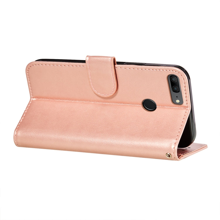 For Huawei Honor 7S / Y5 (2018) Flower Vine Embossing Pattern Horizontal Flip Leather Case with Card Slot & Holder & Wallet & Lanyard