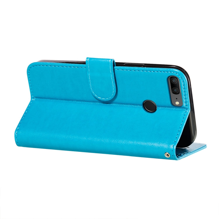For Huawei Honor 7S / Y5 (2018) Flower Vine Embossing Pattern Horizontal Flip Leather Case with Card Slot & Holder & Wallet & Lanyard