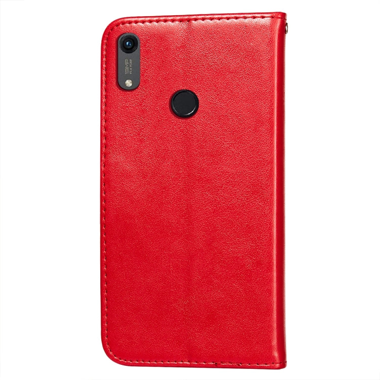 For Huawei Honor 8A / Y6 (2019) Flower Vine Embossing Pattern Horizontal Flip Leather Case with Card Slot & Holder & Wallet & Lanyard