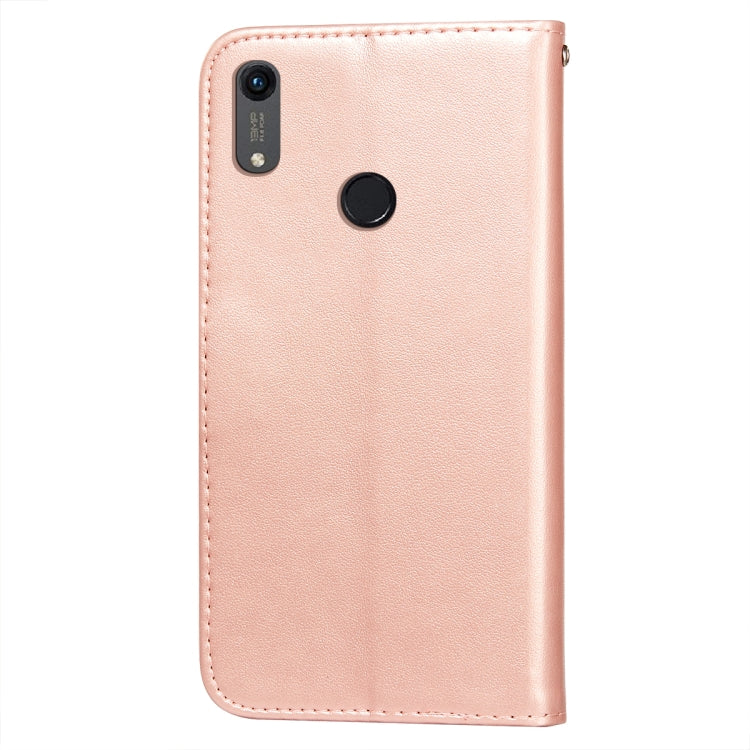 For Huawei Honor 8A / Y6 (2019) Flower Vine Embossing Pattern Horizontal Flip Leather Case with Card Slot & Holder & Wallet & Lanyard