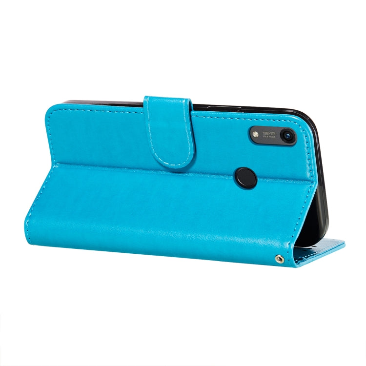 For Huawei Honor 8A / Y6 (2019) Flower Vine Embossing Pattern Horizontal Flip Leather Case with Card Slot & Holder & Wallet & Lanyard