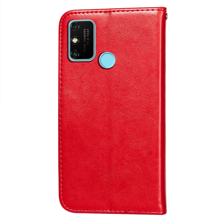 For Huawei Honor 9A Flower Vine Embossing Pattern Horizontal Flip Leather Case with Card Slot & Holder & Wallet & Lanyard