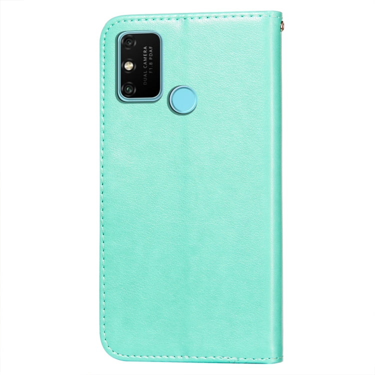 For Huawei Honor 9A Flower Vine Embossing Pattern Horizontal Flip Leather Case with Card Slot & Holder & Wallet & Lanyard
