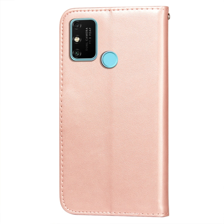 For Huawei Honor 9A Flower Vine Embossing Pattern Horizontal Flip Leather Case with Card Slot & Holder & Wallet & Lanyard