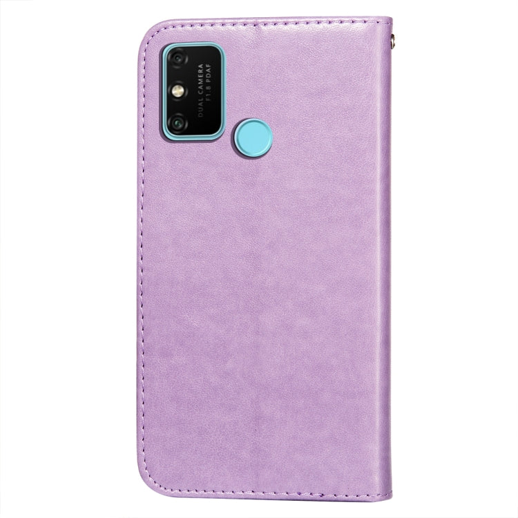 For Huawei Honor 9A Flower Vine Embossing Pattern Horizontal Flip Leather Case with Card Slot & Holder & Wallet & Lanyard