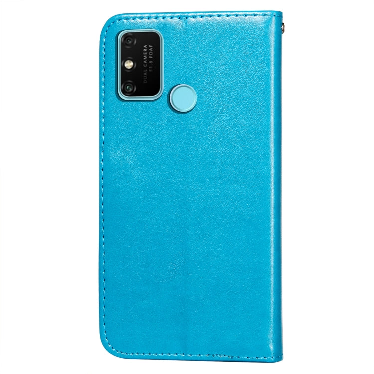 For Huawei Honor 9A Flower Vine Embossing Pattern Horizontal Flip Leather Case with Card Slot & Holder & Wallet & Lanyard