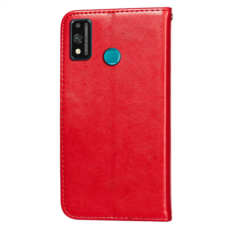 For Huawei Honor 9X Lite Flower Vine Embossing Pattern Horizontal Flip Leather Case with Card Slot & Holder & Wallet & Lanyard