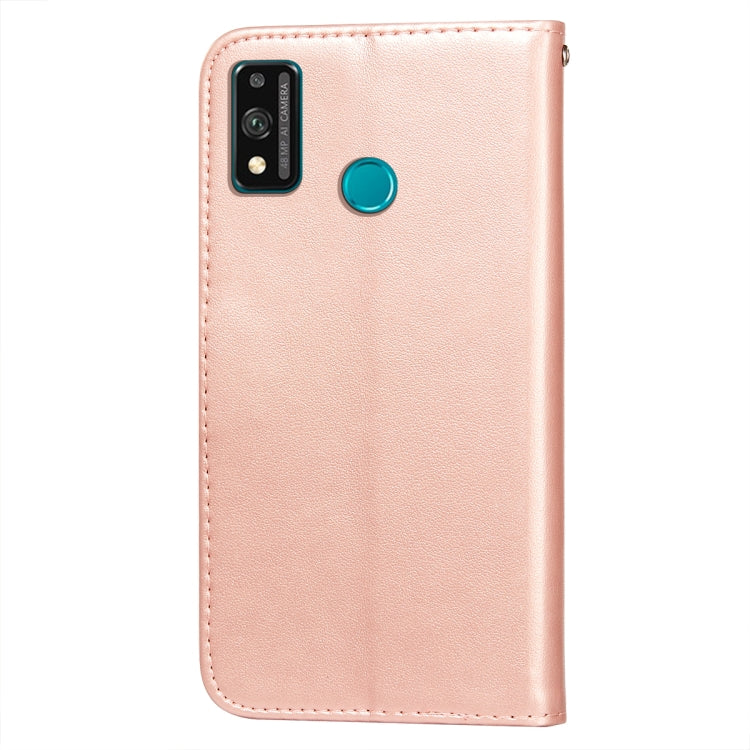 For Huawei Honor 9X Lite Flower Vine Embossing Pattern Horizontal Flip Leather Case with Card Slot & Holder & Wallet & Lanyard