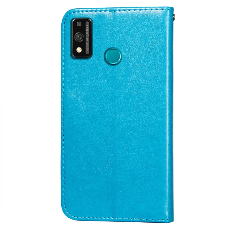 For Huawei Honor 9X Lite Flower Vine Embossing Pattern Horizontal Flip Leather Case with Card Slot & Holder & Wallet & Lanyard