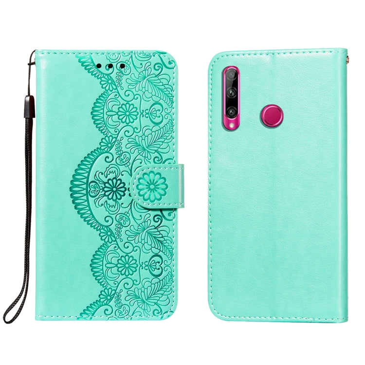 For Huawei Honor 10i Flower Vine Embossing Pattern Horizontal Flip Leather Case with Card Slot & Holder & Wallet & Lanyard