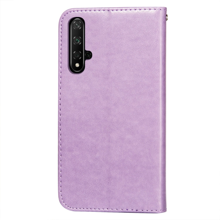 For Huawei Honor 20 Flower Vine Embossing Pattern Horizontal Flip Leather Case with Card Slot & Holder & Wallet & Lanyard