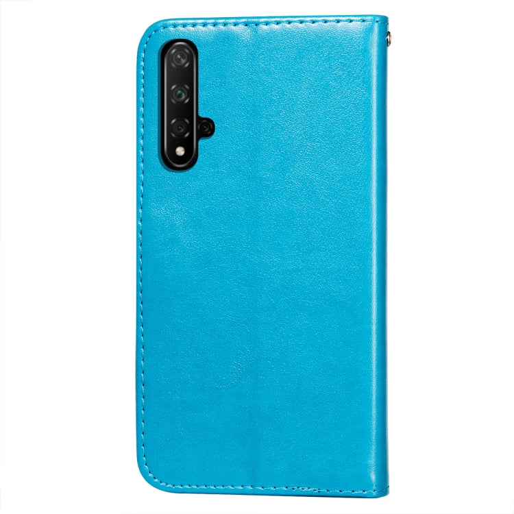 For Huawei Honor 20 Flower Vine Embossing Pattern Horizontal Flip Leather Case with Card Slot & Holder & Wallet & Lanyard