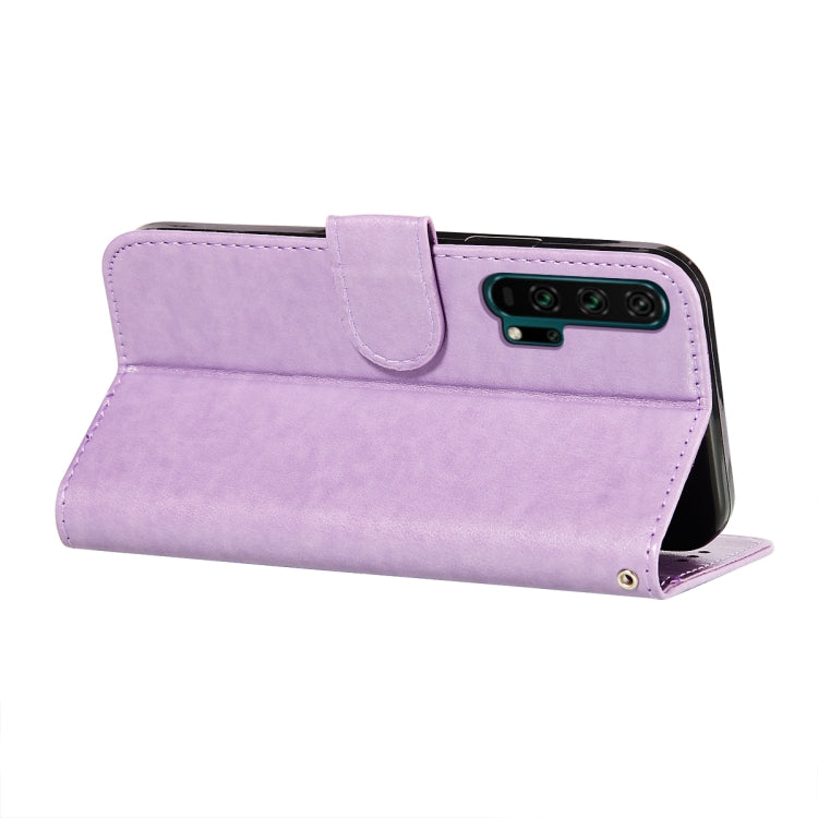 For Huawei Honor 20 Pro Flower Vine Embossing Pattern Horizontal Flip Leather Case with Card Slot & Holder & Wallet & Lanyard