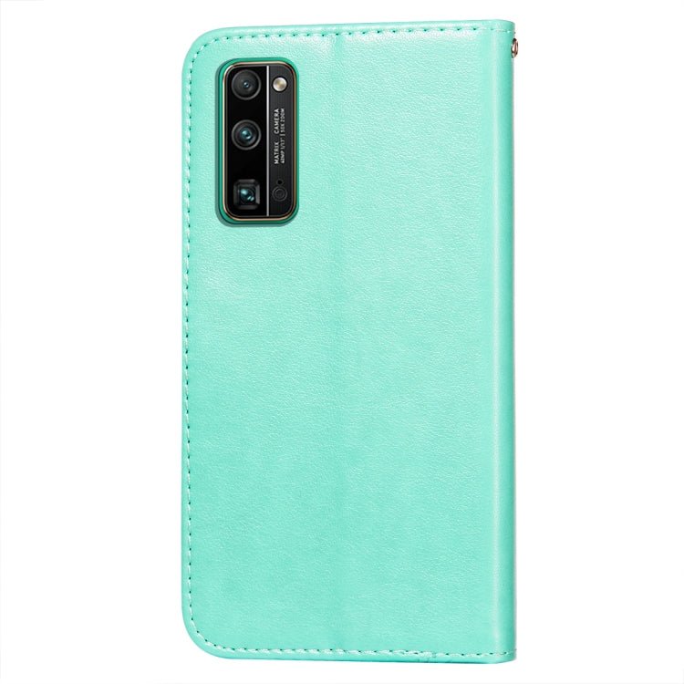 For Huawei Honor 30 Pro Flower Vine Embossing Pattern Horizontal Flip Leather Case with Card Slot & Holder & Wallet & Lanyard