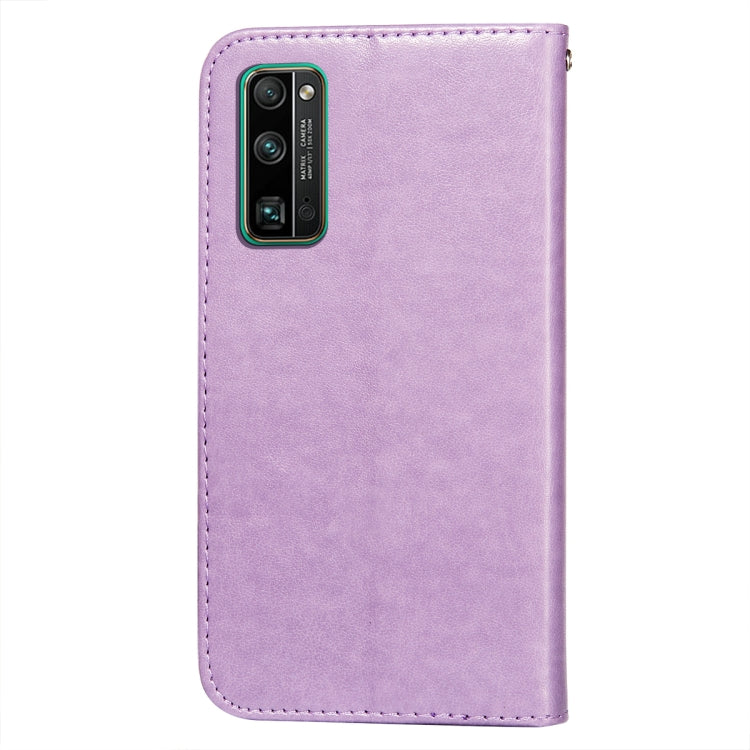 For Huawei Honor 30 Pro Flower Vine Embossing Pattern Horizontal Flip Leather Case with Card Slot & Holder & Wallet & Lanyard