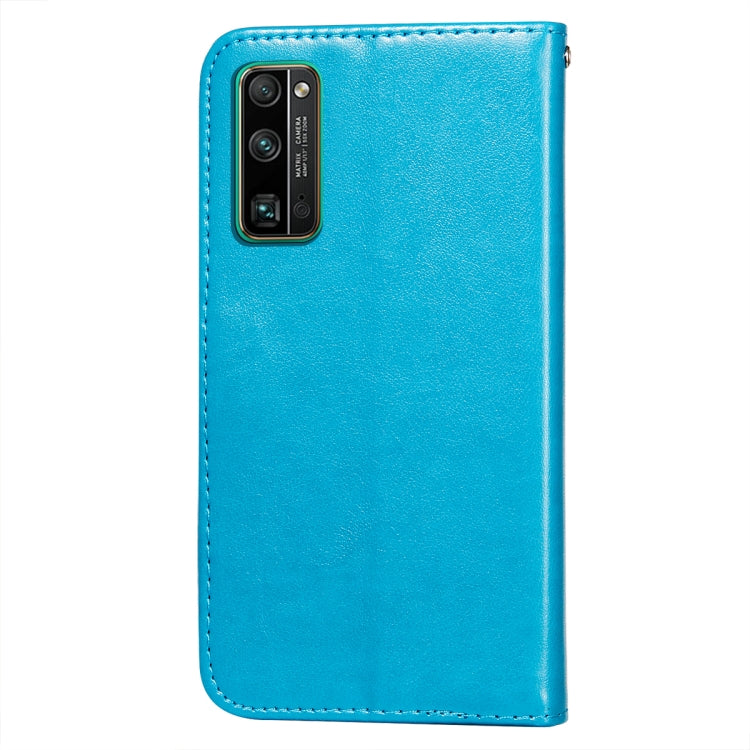 For Huawei Honor 30 Pro Flower Vine Embossing Pattern Horizontal Flip Leather Case with Card Slot & Holder & Wallet & Lanyard