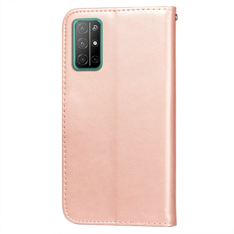For Huawei Honor 30S Flower Vine Embossing Pattern Horizontal Flip Leather Case with Card Slot & Holder & Wallet & Lanyard