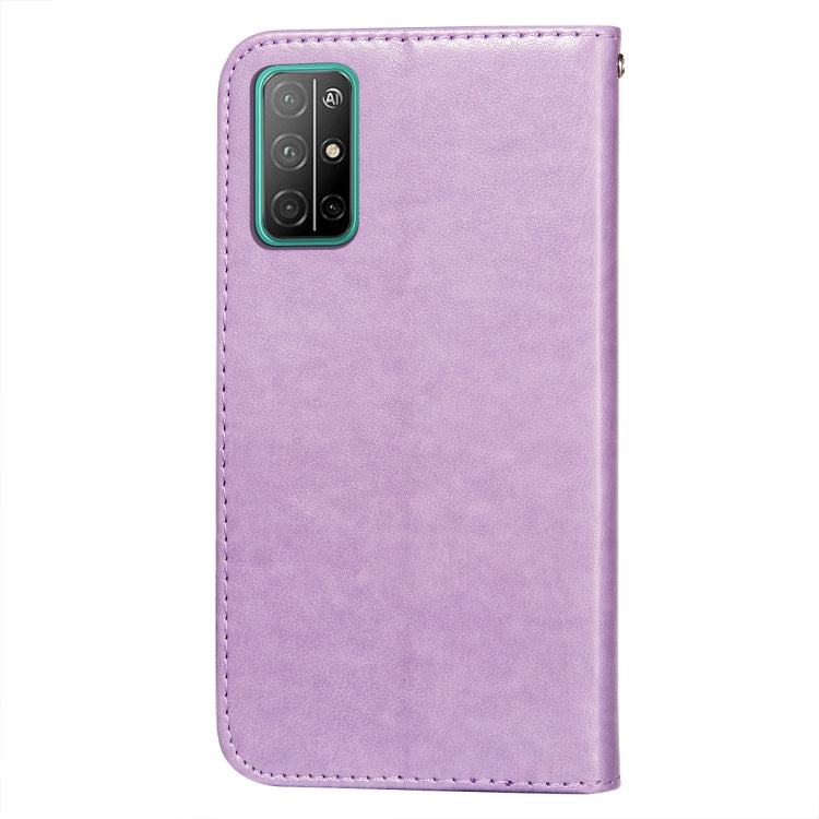 For Huawei Honor 30S Flower Vine Embossing Pattern Horizontal Flip Leather Case with Card Slot & Holder & Wallet & Lanyard