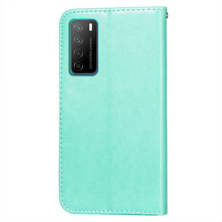 For Huawei Honor Play4 Flower Vine Embossing Pattern Horizontal Flip Leather Case with Card Slot & Holder & Wallet & Lanyard