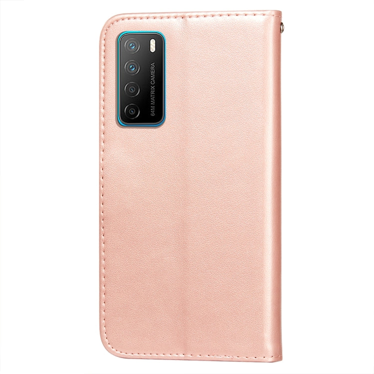 For Huawei Honor Play4 Flower Vine Embossing Pattern Horizontal Flip Leather Case with Card Slot & Holder & Wallet & Lanyard