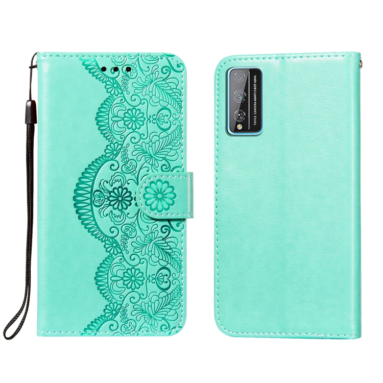 For Huawei Honor Play 4T Pro Flower Vine Embossing Pattern Horizontal Flip Leather Case with Card Slot & Holder & Wallet & Lanyard