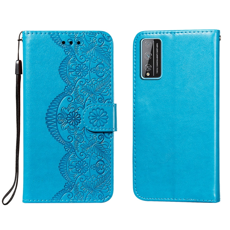 For Huawei Honor Play 4T Pro Flower Vine Embossing Pattern Horizontal Flip Leather Case with Card Slot & Holder & Wallet & Lanyard