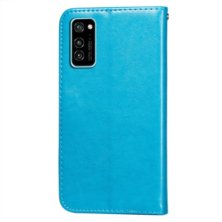 For Huawei Honor V30 / V30 Pro Flower Vine Embossing Pattern Horizontal Flip Leather Case with Card Slot & Holder & Wallet & Lanyard