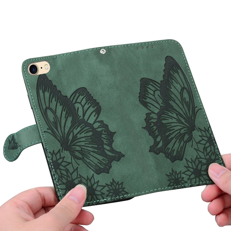 Retro Skin Feel Butterflies Embossing Horizontal Flip Leather Case with Holder & Card Slots & Wallet For iPhone 6 / 6s