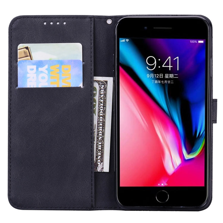 Retro Skin Feel Butterflies Embossing Horizontal Flip Leather Case with Holder & Card Slots & Wallet For iPhone 6 / 6s