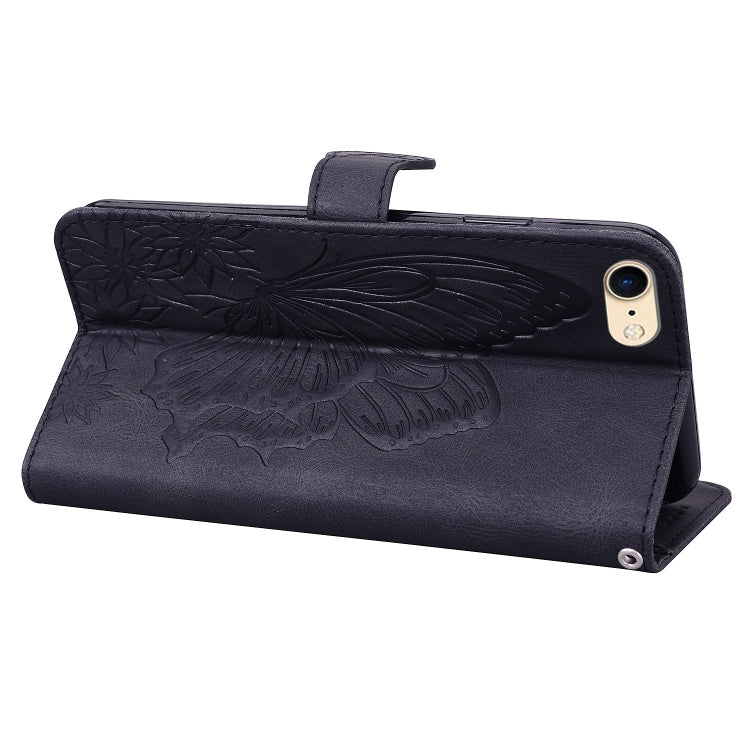 Retro Skin Feel Butterflies Embossing Horizontal Flip Leather Case with Holder & Card Slots & Wallet For iPhone 6 / 6s