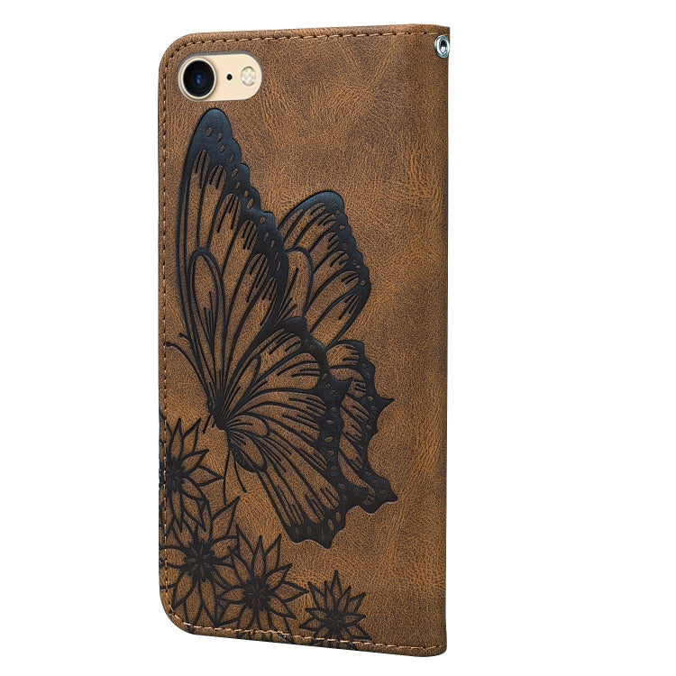 Retro Skin Feel Butterflies Embossing Horizontal Flip Leather Case with Holder & Card Slots & Wallet For iPhone 6 / 6s