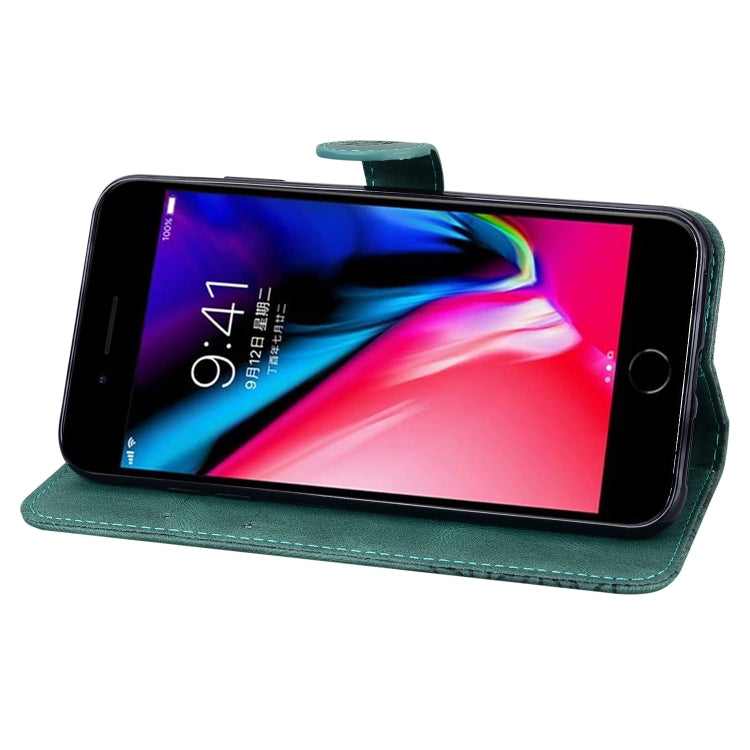 Retro Skin Feel Butterflies Embossing Horizontal Flip Leather Case with Holder & Card Slots & Wallet For iPhone 6 Plus / 6s Plus