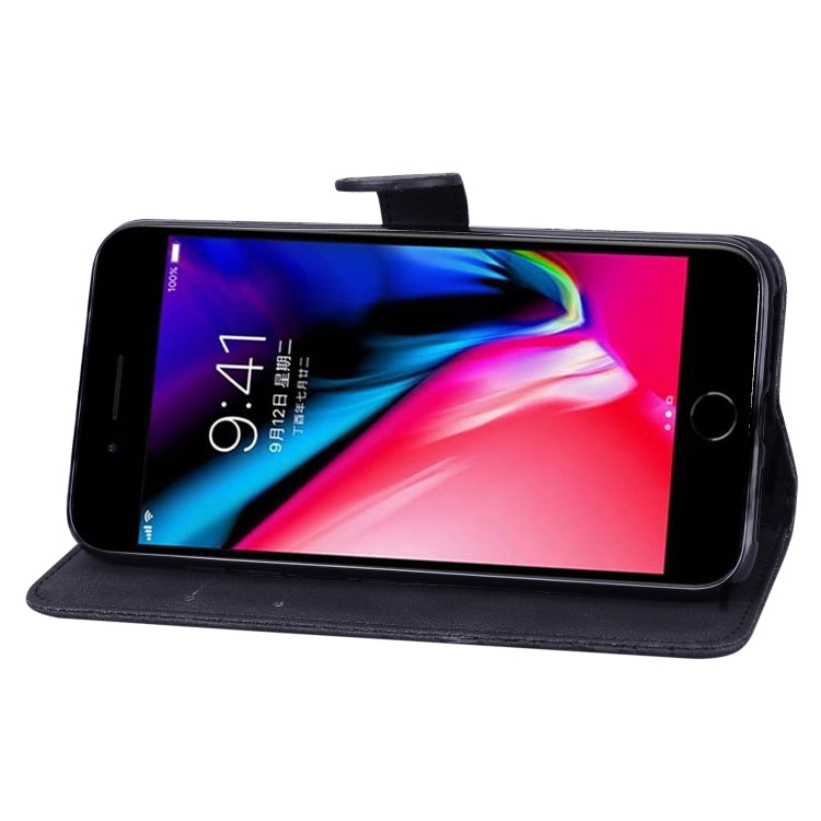 Retro Skin Feel Butterflies Embossing Horizontal Flip Leather Case with Holder & Card Slots & Wallet For iPhone 8 Plus / 7Plus