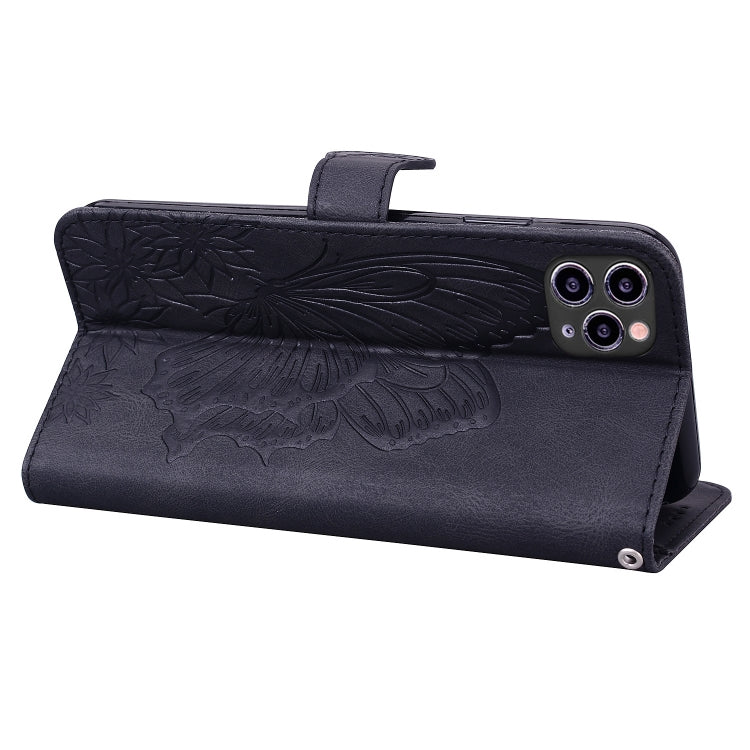 For iPhone 11 Pro Retro Skin Feel Butterflies Embossing Horizontal Flip Leather Case with Holder & Card Slots & Wallet