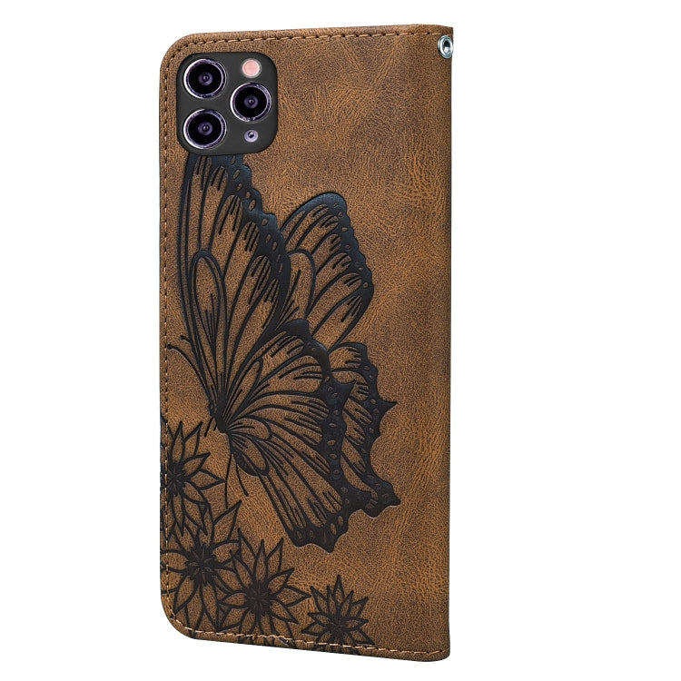 For iPhone 11 Pro Retro Skin Feel Butterflies Embossing Horizontal Flip Leather Case with Holder & Card Slots & Wallet