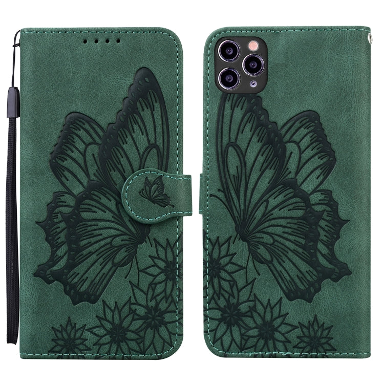 For iPhone 11 Pro Max Retro Skin Feel Butterflies Embossing Horizontal Flip Leather Case with Holder & Card Slots & Wallet