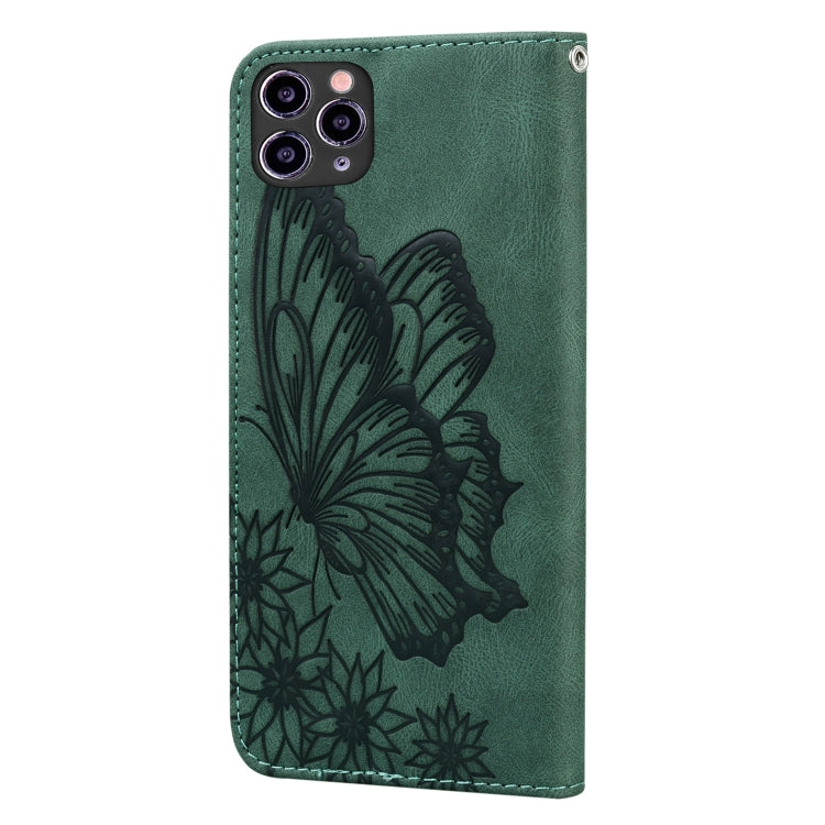 For iPhone 11 Pro Max Retro Skin Feel Butterflies Embossing Horizontal Flip Leather Case with Holder & Card Slots & Wallet