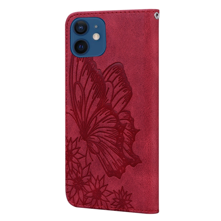 For iPhone 12 mini Retro Skin Feel Butterflies Embossing Horizontal Flip Leather Case with Holder & Card Slots & Wallet
