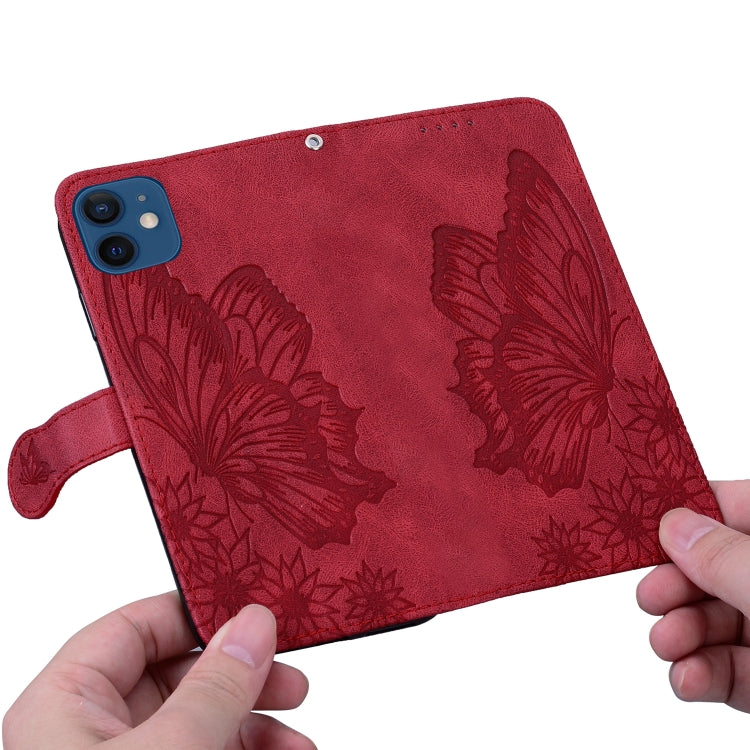 For iPhone 12 mini Retro Skin Feel Butterflies Embossing Horizontal Flip Leather Case with Holder & Card Slots & Wallet