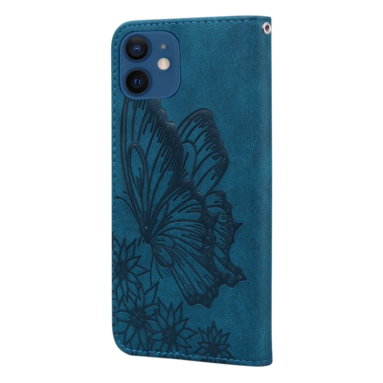 For iPhone 12 mini Retro Skin Feel Butterflies Embossing Horizontal Flip Leather Case with Holder & Card Slots & Wallet