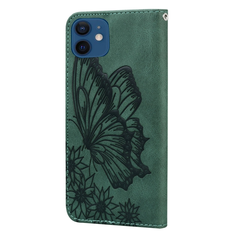 For iPhone 12 mini Retro Skin Feel Butterflies Embossing Horizontal Flip Leather Case with Holder & Card Slots & Wallet
