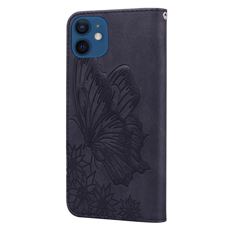 For iPhone 12 mini Retro Skin Feel Butterflies Embossing Horizontal Flip Leather Case with Holder & Card Slots & Wallet