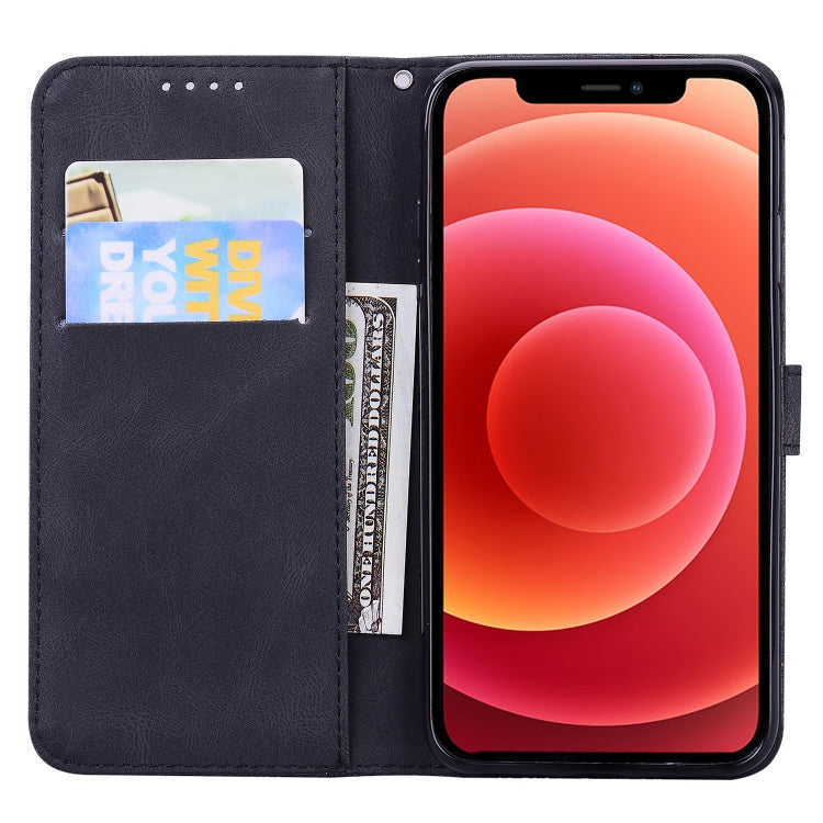 For iPhone 12 mini Retro Skin Feel Butterflies Embossing Horizontal Flip Leather Case with Holder & Card Slots & Wallet